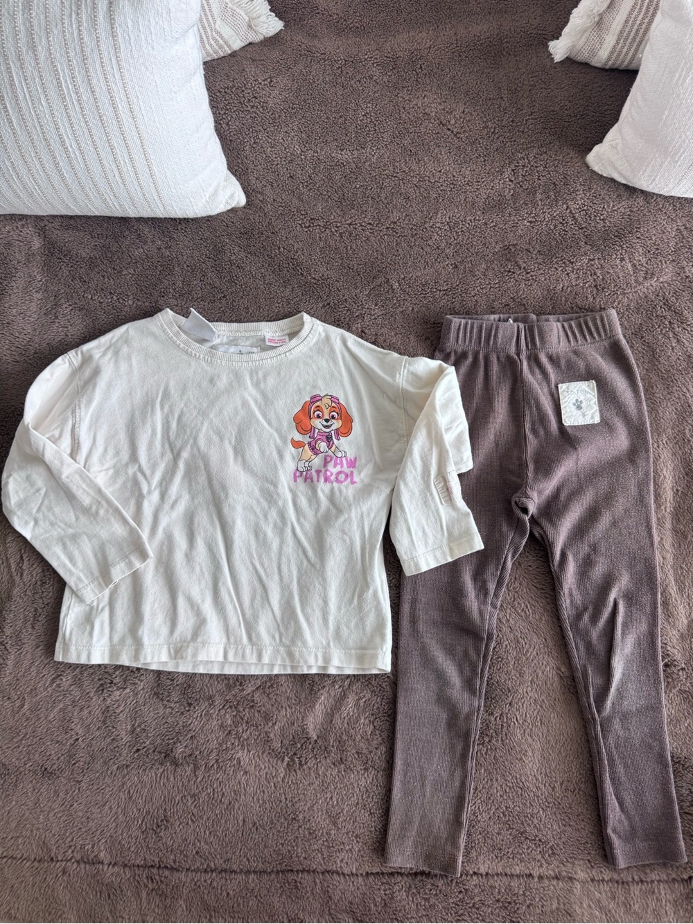 Zara Girls PawPetrol Sky Shirt and Leggings Matching Set Size 5 Years